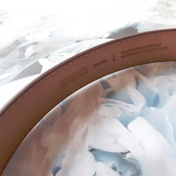 NWT MICHAEL Michael Kors pink monogram belt L - Picture 4 of 6